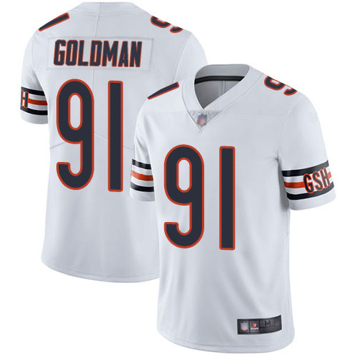 Chicago Bears Limited White Men Eddie Goldman Road Jersey NFL Football #91 Vapor Untouchable->chicago bears->NFL Jersey